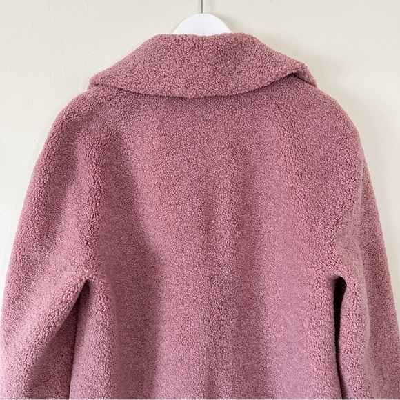 A.L.C. Harlan Open-front Faux-fur Coat In Mauve - Picture 13 of 16